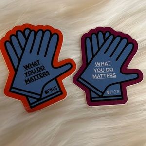 Figs sticker gloves " What you do matters"